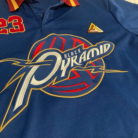 Black Pyramid Cleveland Cavaliers #23 Streetwear Jersey Polo Shirt - Picture 8 of 10